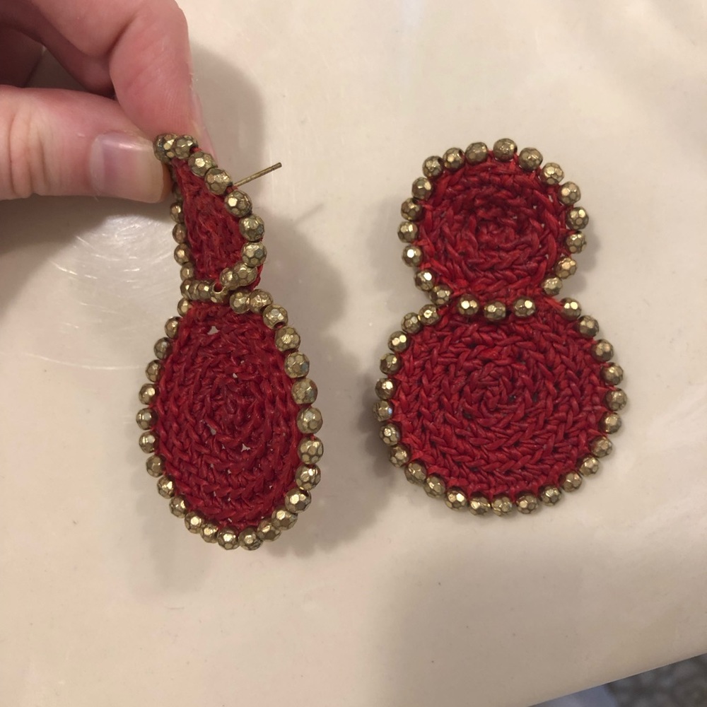 Bauble Bar Red Statement Earrings - image 2